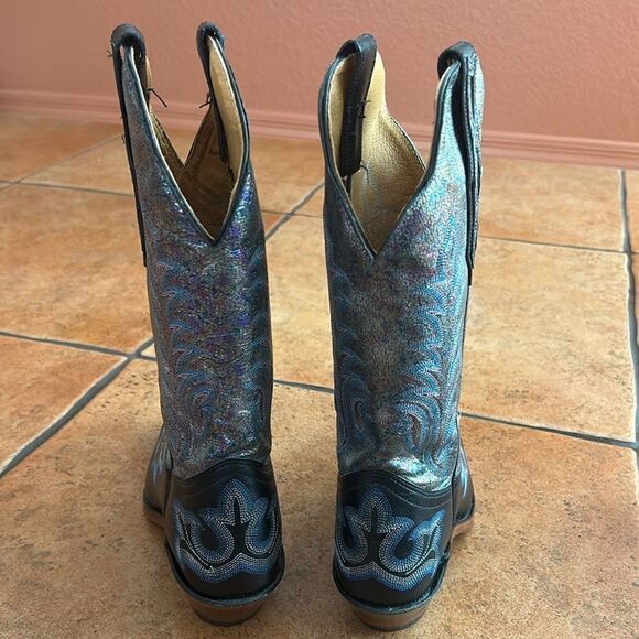 Boulet Iridescent and Black Cowgirl Boots - Picture 6 of 10